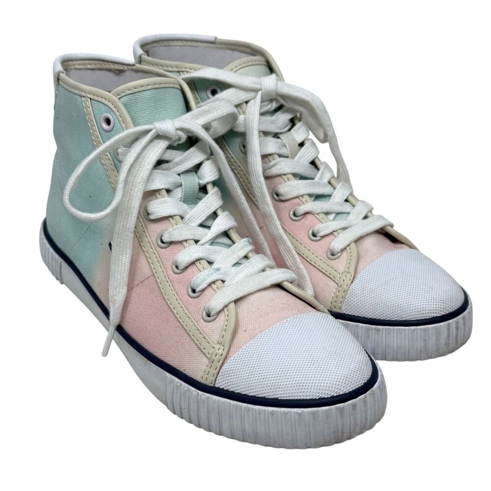 Tommy Hilfiger Twender Womens High-Top Sneakers Tie‎ Dye Ombre 8M Canvas Preppy